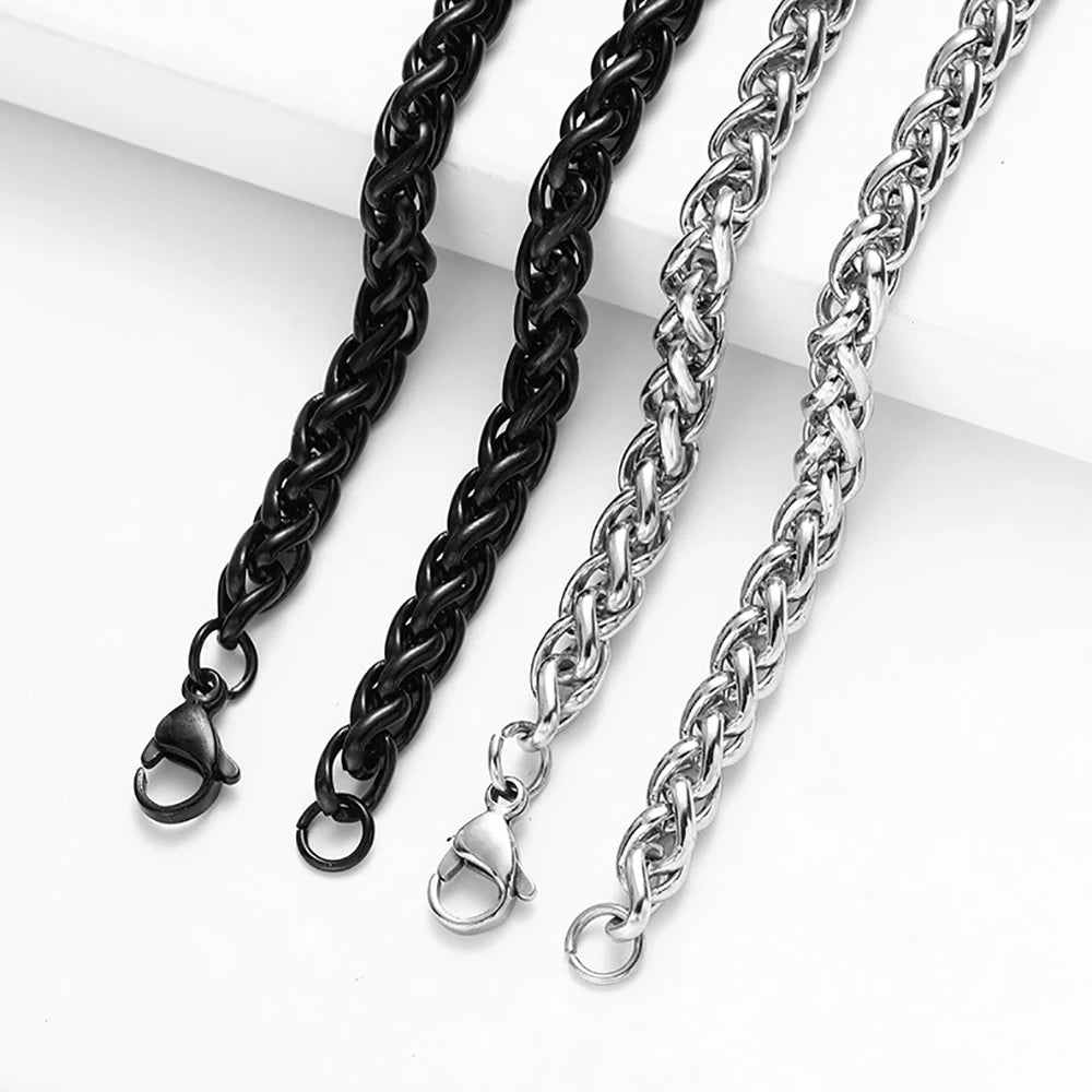 PENDRA Keelchain Minimalist 3mm Stainless Steel Chain Necklace