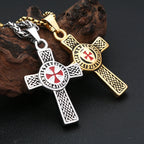 PENDRA Redcross Punk Shield Pendant Necklace