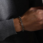 Classic Rolo Chain Bracelets for Men Boys,Vintage Waterproof Stainless Steel Chain Links Wristband,Casual Jewelry Gifts