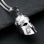 PENDRA Spartanhelm 3D Stainless Steel Spartan Helmet Pendant