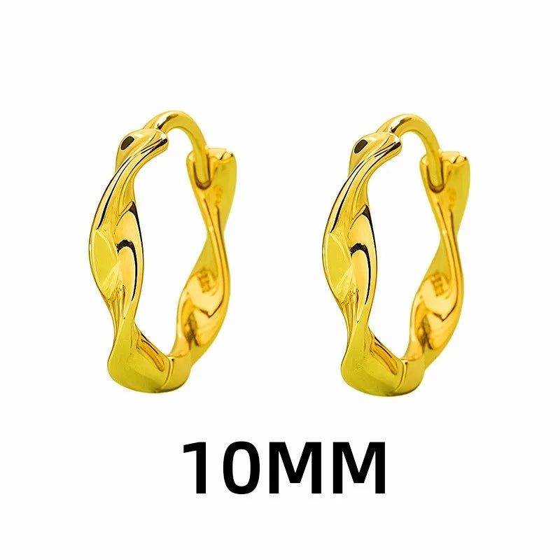 PENDRA Hoop Mobius Sterling Silver Earrings