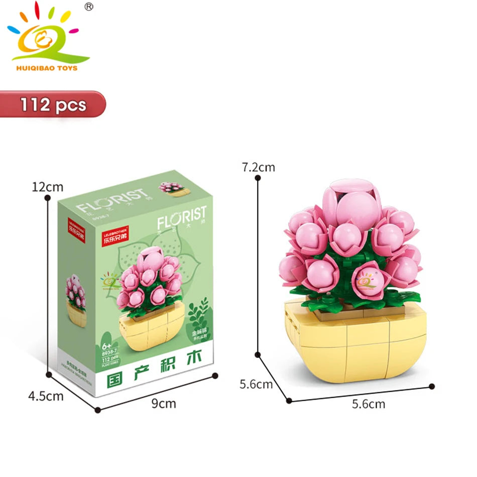 PENDRA Succulent Potted Floral Building Set