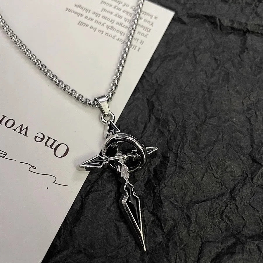 PENDRA Crossduo Gold and Silver Plated Cross Necklace