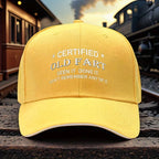 1pc Adjustable Baseball Cap Dad Hat with " Old Fart" Print - Lightweight, Comfortable Polyester cap for Men and Women, Perfect f