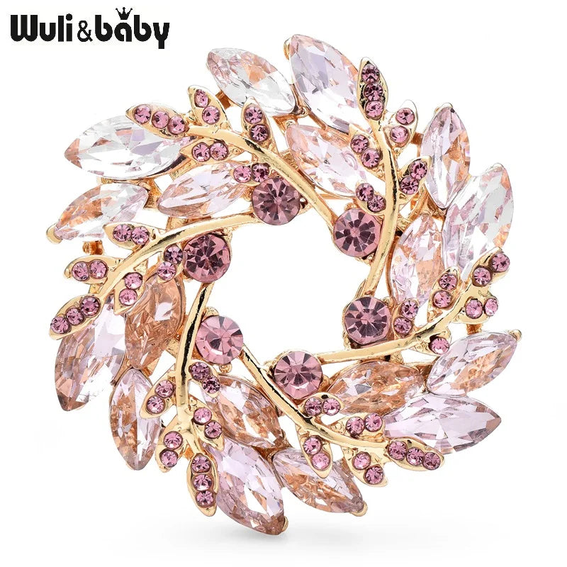 PENDRA Olivara Classical Olive Branch Circle Brooch
