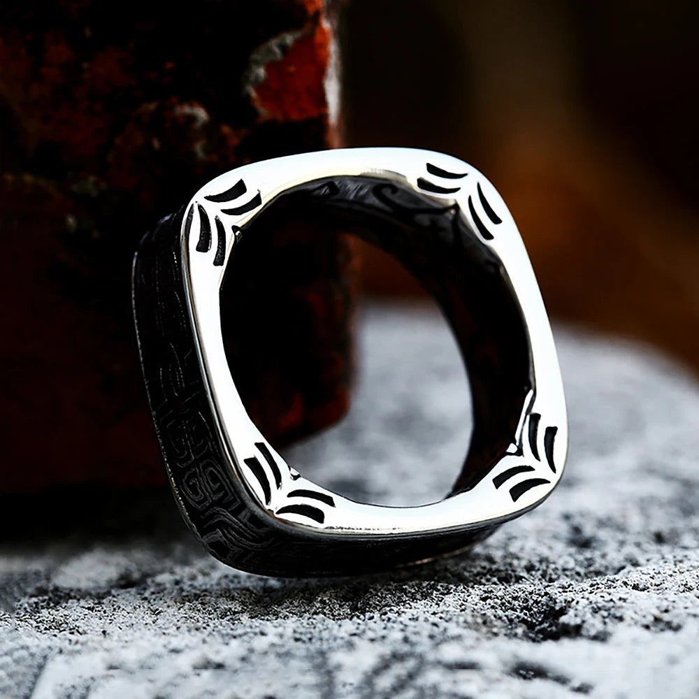 PENDRA Runeband Vintage Viking Rune Ring