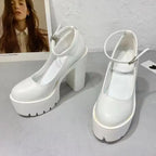 PENDRA White Nightclub Bar Shoes