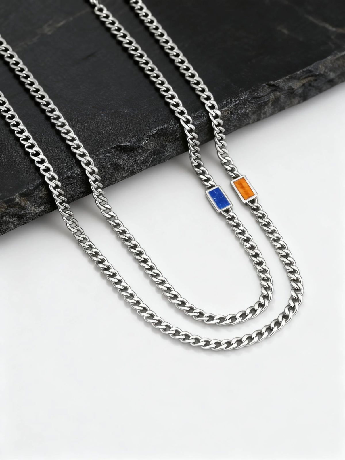 PENDRA Cuban Stone Link Chain Necklace