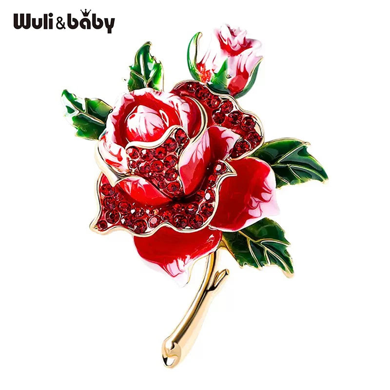 PENDRA Rosabelle Large Rose Flower Brooch