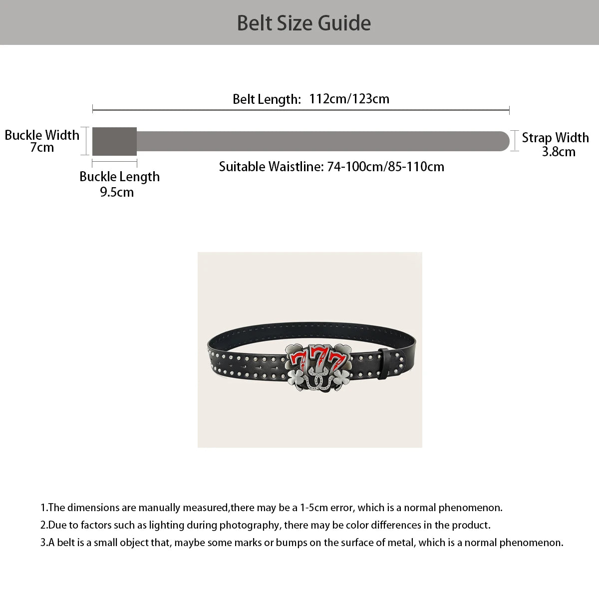 PENDRA Demiessa Leather Gothic Plus Size Belt