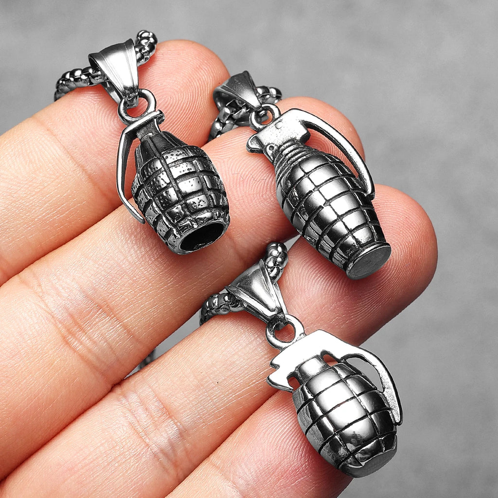 PENDRA Grenade Steel Necklace