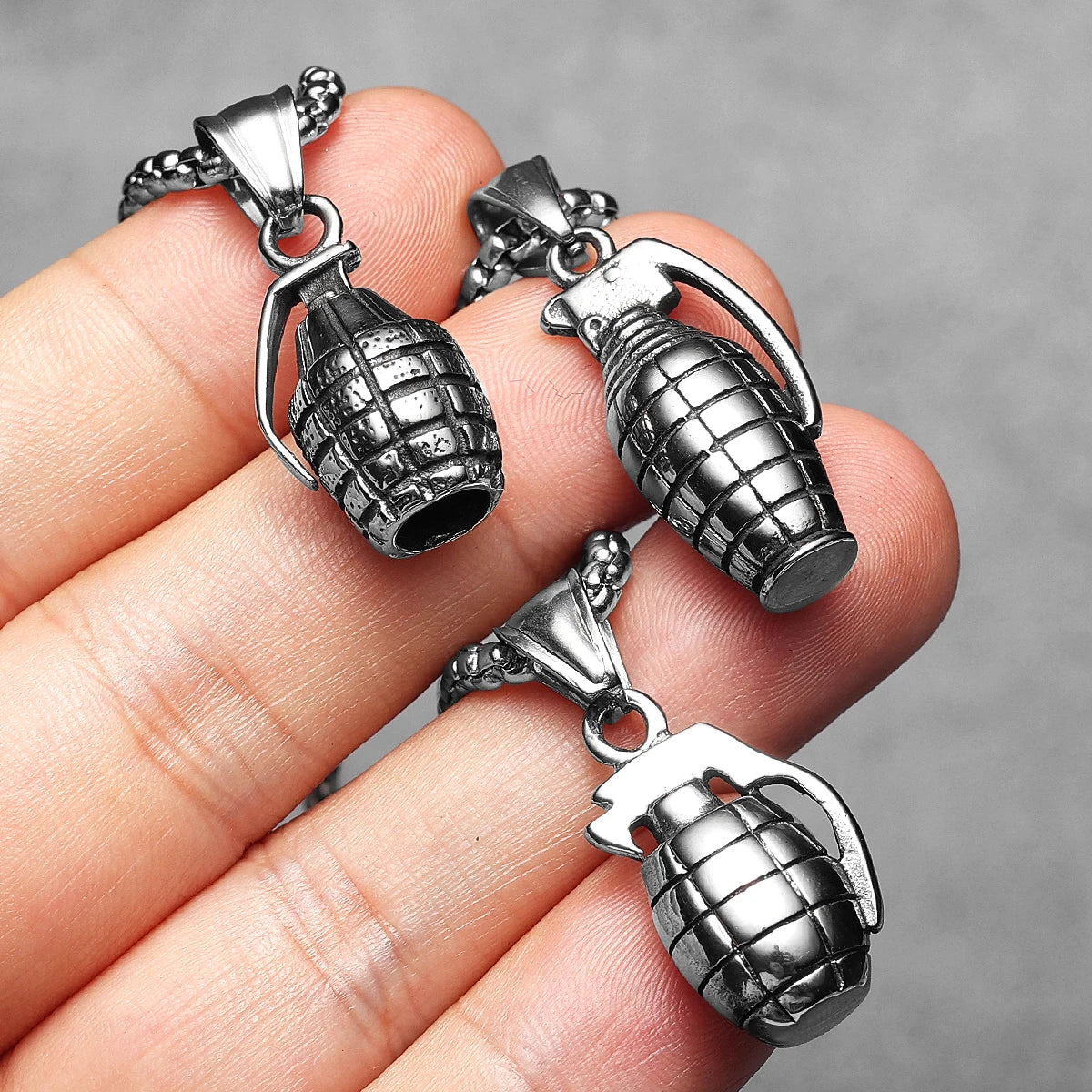 PENDRA Grenade Steel Necklace