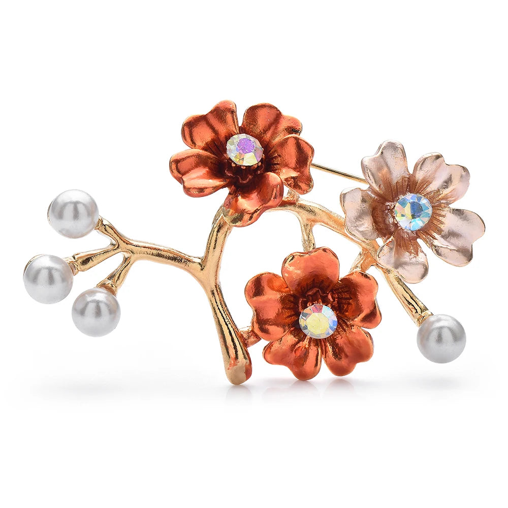 PENDRA Plumelle Pretty Plum Blossom Brooch