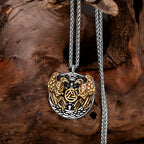 PENDRA Crow Rune Punk Necklace