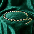 PENDRA Bellaara Metal Pearl Minimal Waist Chain Belt