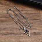 PENDRA Triangle Hollow Geometric Pendant Necklace