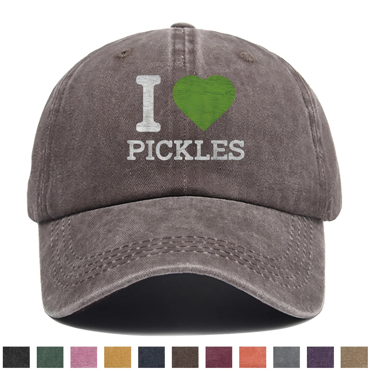 PENDRA Love Pickles Duckbill Pickle Adjustable Snapback Lightweight Breathable Baseball Cap