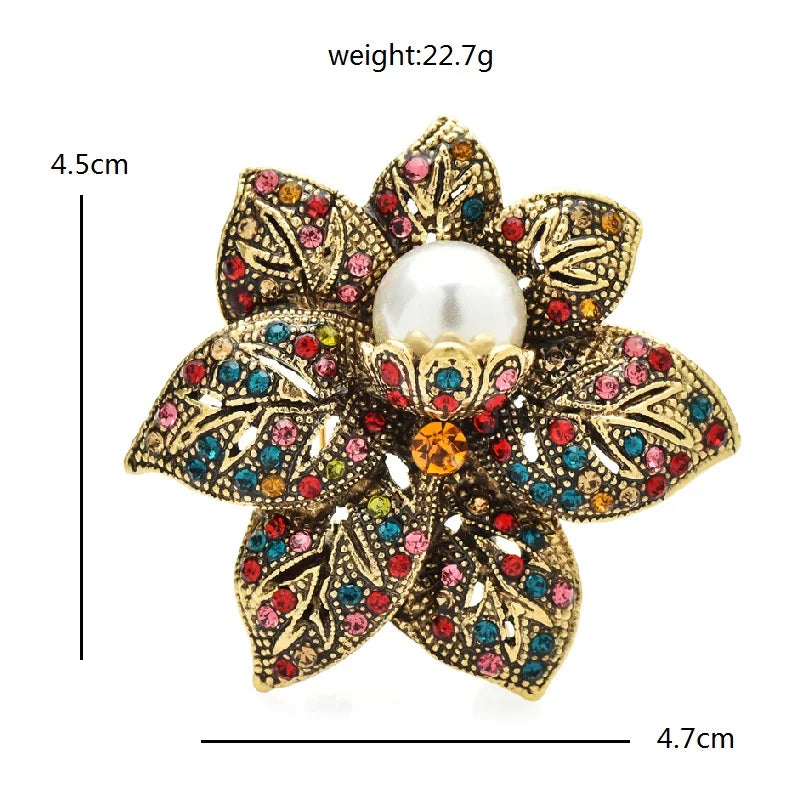 PENDRA Floravie Vintage Floral Brooch