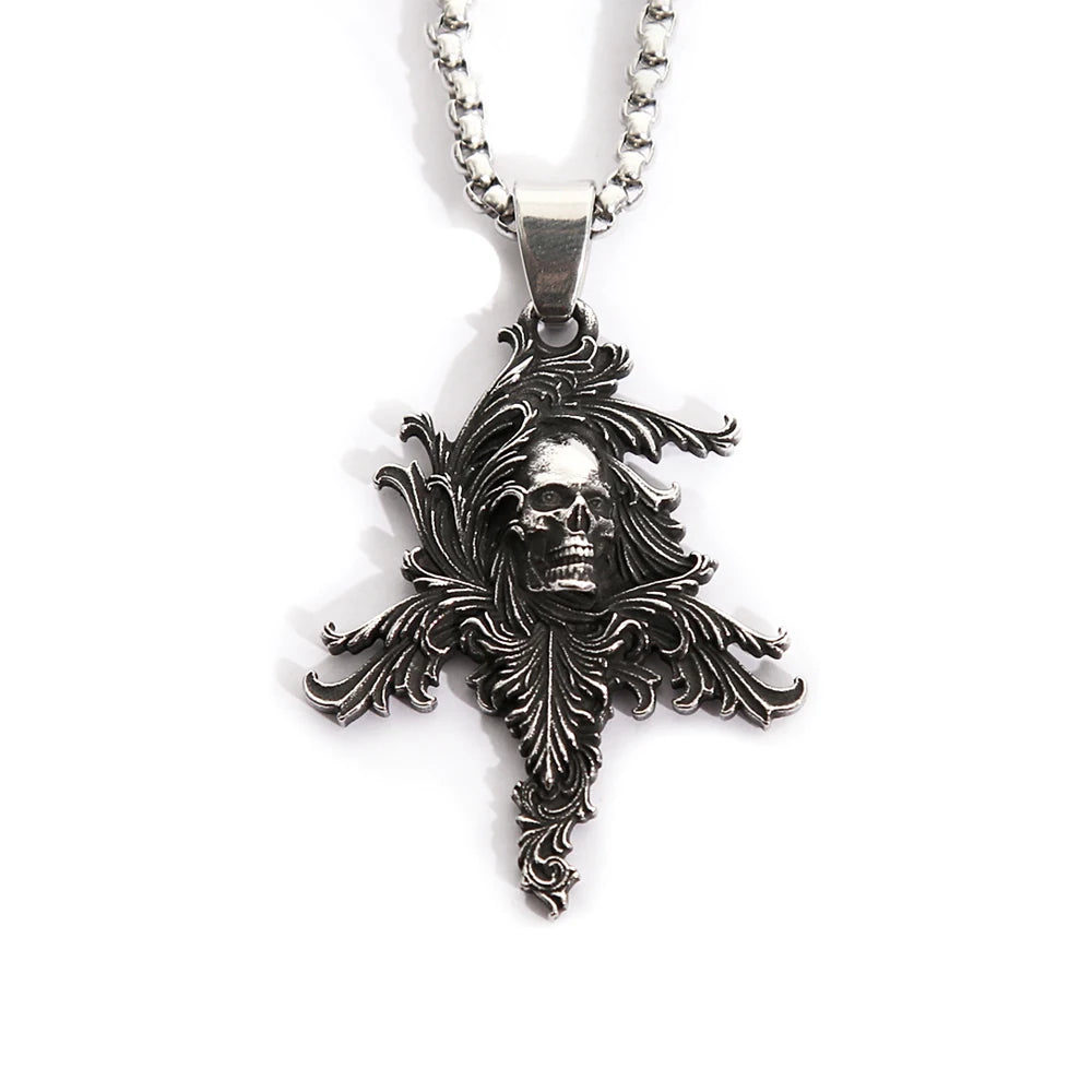 PENDRA Skullforge Retro Stainless Steel Skull Pendant