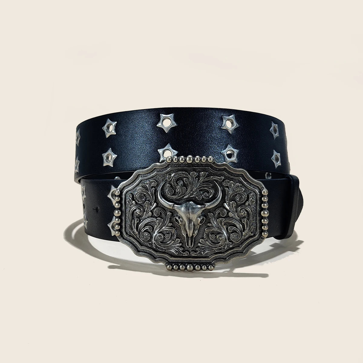 PENDRA Elaraine Leather Horse Buckle Horse Designer Belt