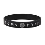 Mprainbow Mens Tree of Life Bracelets, 1/2/3/4 Pcs Norse Viking Soft Runes Silicone Rubber Band Wristband Bangle,Comfort Fit