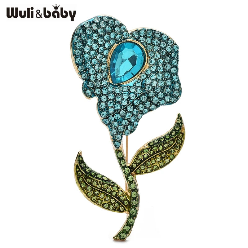 PENDRA Floraspark Big Sparkling Flower Brooch