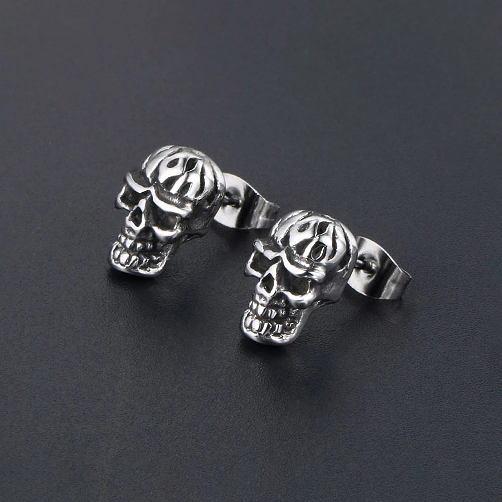 PENDRA Skullpunk Gothic Skull Earrings