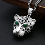 PENDRA Leopardcrest Stainless Steel Leopard Head Pendant