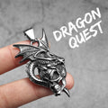 PENDRA Dragon Skull Steel Necklace