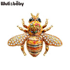 PENDRA Spark Rhinestone Bee Brooch