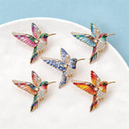 PENDRA Hummingbird Rhinestone Bird Brooch