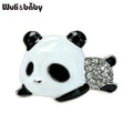 PENDRA Lovely Enamel Panda Brooch
