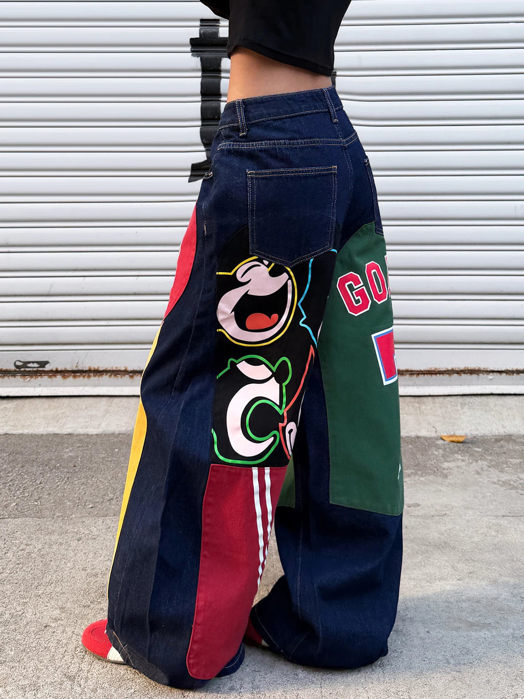 PENDRA American Alphanumeric Cartoon Jeans