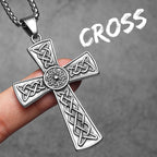 Carving Cross Men Necklaces Stainless Steel Pendant Chain Women Fashion Retro Jewelry Punk New In Accessories Gifts Wholesale