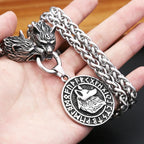 PENDRA Wolfcrest Viking Wolf Head Necklace