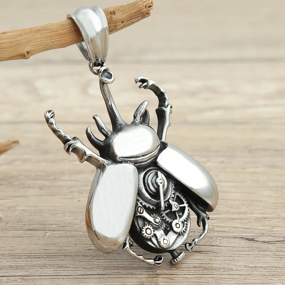 PENDRA Gearbeetle Steampunk Mechanical Gear Beetle Pendant