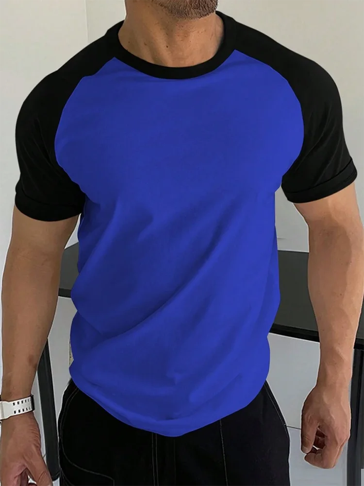 Summer Daily Street Men's T-shirt Outdoor Sports Loose Comfortable Men's T-shirt Fitness Exercise Fashion Men's Short-sleeved