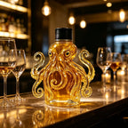 Stylish Octopus Glass Wine Bottle,Creative Whiskey Decanter for Home Bar,Liquor Dispenser for Vodka Scotch Collectible