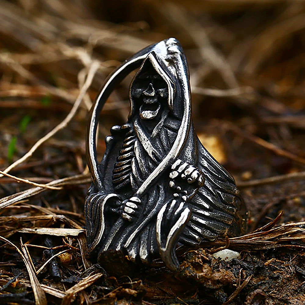 PENDRA Grimreaper Vintage Grim Reaper Skull Ring