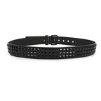 PENDRA Noraellea Rhinestone Black Pin Buckle Rivet Studded Belt