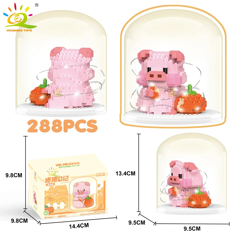 PENDRA Cute Pig Micro Building Set