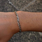3pcs Silver Color Men's Bracelet,Waterproof Stainless Steel Wheat Chain Bracelet,Simple Casual Jewelry Gift