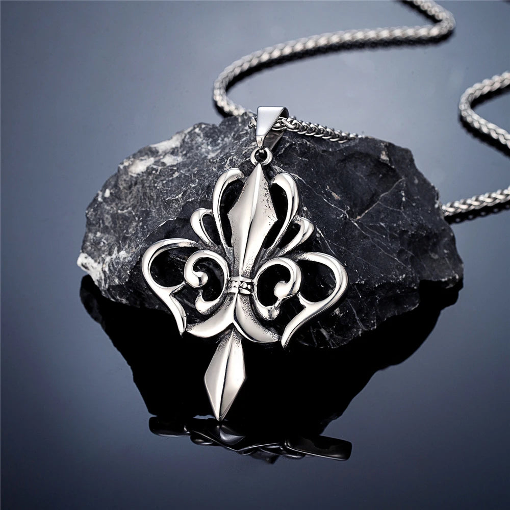 PENDRA Rune Vintage Steel Necklace