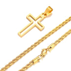 PENDRA Cross Hollow Pendant Necklace