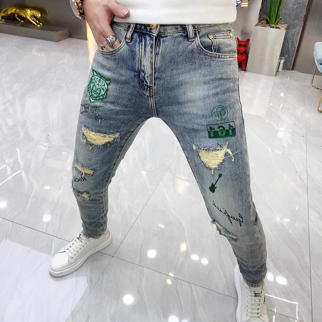 PENDRA Denim Embroidery Arrival Pants