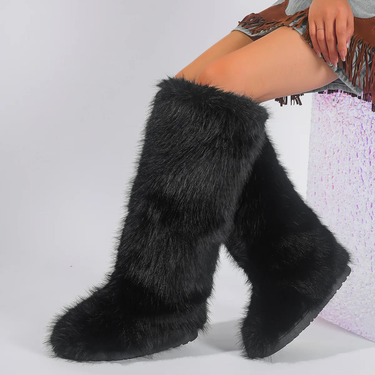 PENDRA Knee Warm Imitation Boots