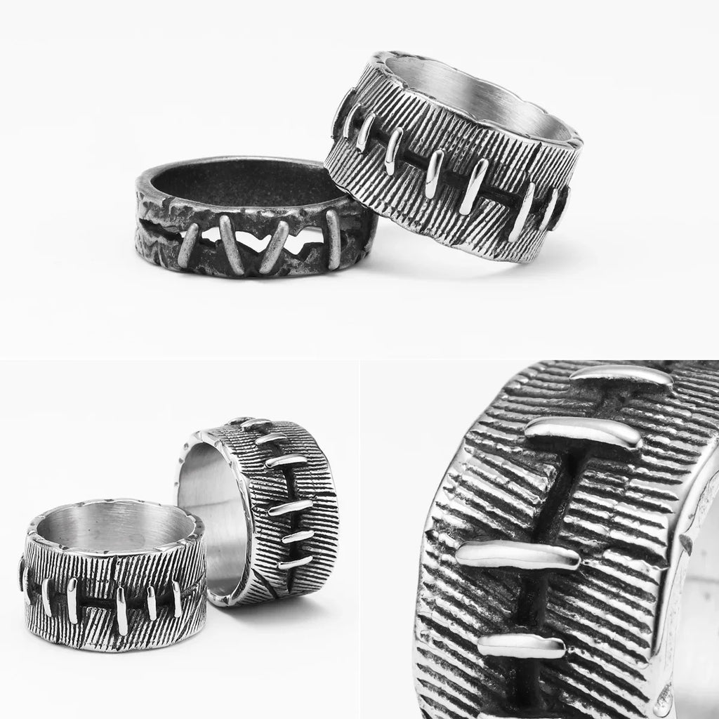 PENDRA Crack Suture Rock Steel Ring