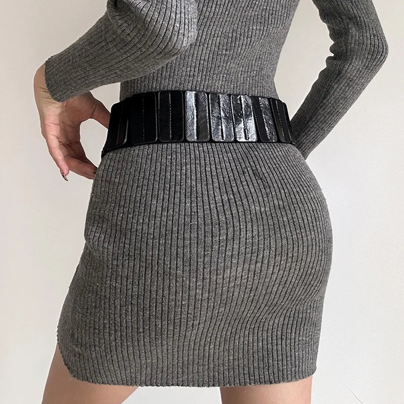 Y2K Rivet Wide Corset Belt For Women and men Punk Accessories Dress Jeans PU Leather Belt Western Cowboy Cowgirl Waistband