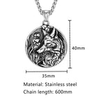 PENDRA Wolf Vintage Steel Necklace