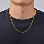 6pcs Stainless Steel Chain Necklace for Men Women,Silver Gold Color Cuban Rope Snake Box Chain Collars,Classic Metal Jewelry Set